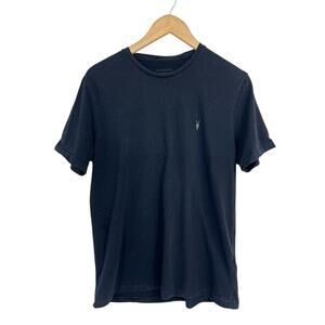 All Saints Classic Black Short Sleeve Cotton T Shirt Large